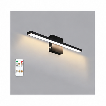 JupiGlow Rechargeable LED Picture Light, 6000mAh Battery, Remote and Touch Control, Dimmable Aluminum Wall Sconce, 40 or 60 cm