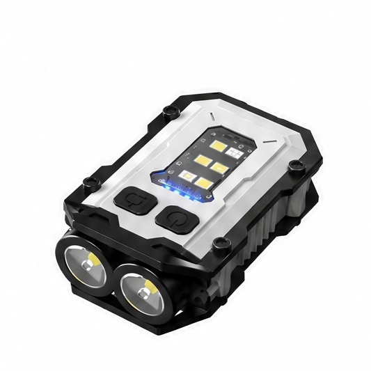 JupiGlow Mini Rechargeable LED Flashlight, COB and LED Light, Magnetic Tail, 180° Rotating Head, USB Power Bank and Work Light