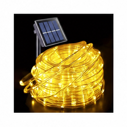 JupiGlow Solar LED String Lights, IP65 Waterproof, 8 Modes, 7 m or 12 m, White Warm White or Colorful Outdoor Fence Lights