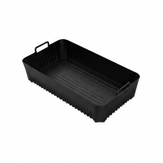 JupiGlow Reusable Silicone Air Fryer Basket Liner, Non-Stick Heatproof Insert for Ninja AF500, Easy-Clean Kitchen Cooking Accessory