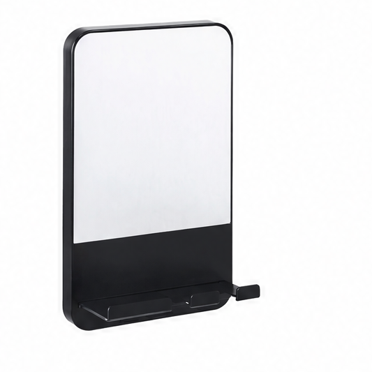 JupiGlow Fogless Acrylic Shower Mirror with Suction Mount and Razor Holders, 6.3 x 10.3 in