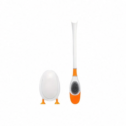 JupiGlow Duck Shape Toilet Bowl Brush with Holder, Silicone and Hard Bristles, PP+TPR Bathroom Cleaning Brush Kit, 4 Colors