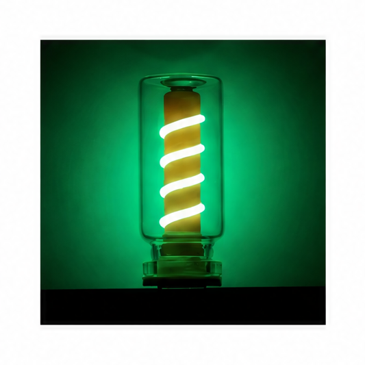 JupiGlow Glass Table Lamp, Touch Dimming LED Filament Ambient Night Light, 5V DC Power for Bedroom, Desk and Desktop Decor