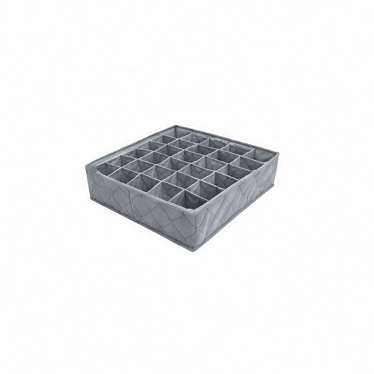 JupiGlow Foldable Clothing Organizer, Nylon Fabric, Reusable Rectangular Drawer Storage Box, 6–30 Grid Options for Socks and Underwear
