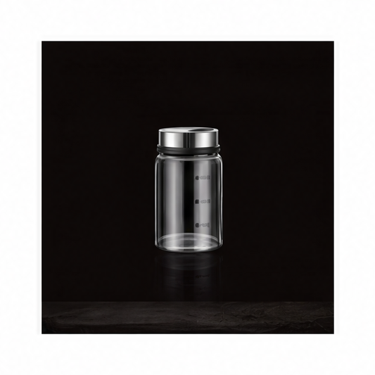JupiGlow Glass Spice Jar, Reusable Japan-Style Shaker with 150ml, 200ml or 300ml Capacity Options for Kitchen Seasonings