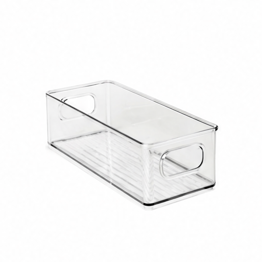 JupiGlow Stackable Pantry Bin, Reusable Rectangular Plastic Refrigerator Organizer with Multiple Space-Saving Sizes