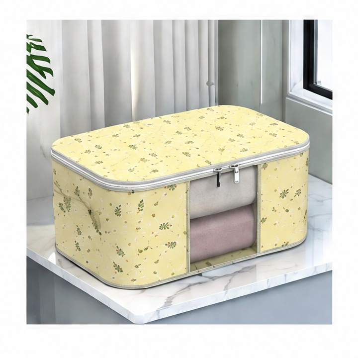 JupiGlow Foldable Quilt Storage Bag, Non-Woven Fabric Waterproof Moisture-Proof Clothes Organizer, 1–5 Piece Sets in Small or Big Sizes