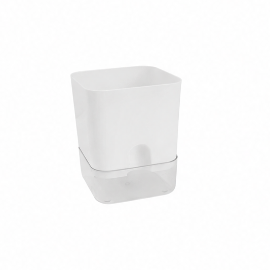 JupiGlow Self-Watering Flower Pot, Plastic Double-Layer Planter with Drainage Hole, S/M/L Sizes for Home Garden Plants