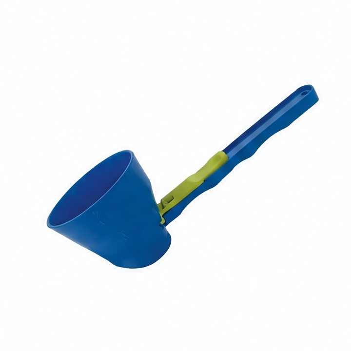 JupiGlow Adjustable Measuring Spoon, Sliding Scoop and Funnel for Protein Powder, Milk Powder and Coffee, PP, Blue or Green