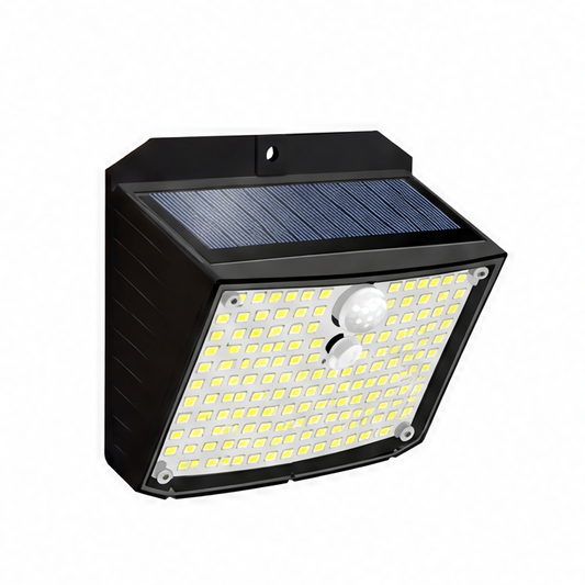 JupiGlow Solar Fence Light, LED Outdoor Wall Lamp, 138–468 LED Options, 3.7V Battery, Contemporary Yard Lighting