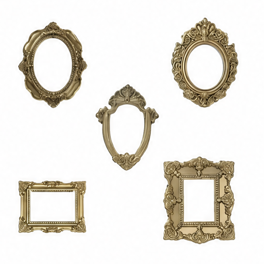 JupiGlow Mini Round Picture Frame, Classic Plastic Decorative Frame for Tabletop Displays and Creative Home Décor