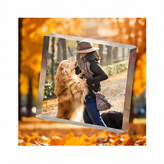 JupiGlow Personalized Square Acrylic Photo Gift, Custom Couple Name Plaque for Valentine’s Day, Anniversary, Wedding or Birthday, 8–12 cm