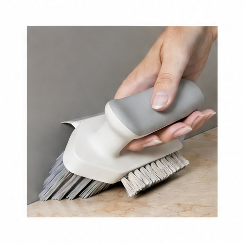 JupiGlow Rectangular Crevice Cleaning Brush and Scraper, Plastic Tool for Floor, Bathroom, Tile and Toilet Seams