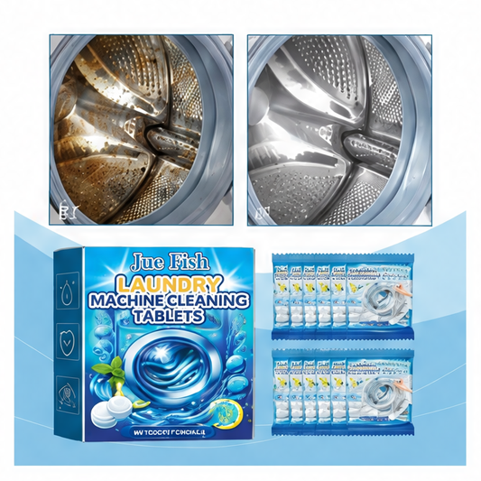 JupiGlow Washing Machine Cleaner Tablets, 12 Effervescent Deep-Cleaning Tablets for Laundry Appliance Odor and Dirt Care
