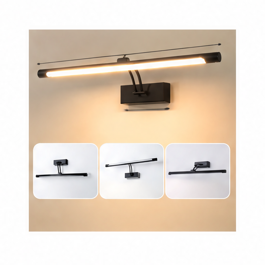 JupiGlow Modern LED Picture Light Wall Sconce, Iron Body, Plated Finish, Up-and-Down Shade, Two Color Temperatures for Artwork