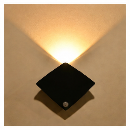 JupiGlow Outdoor Wall Light with Sensor Switch, ABS Body, Dry Battery Power, Bulb Included for Porch, Balcony and Corridor