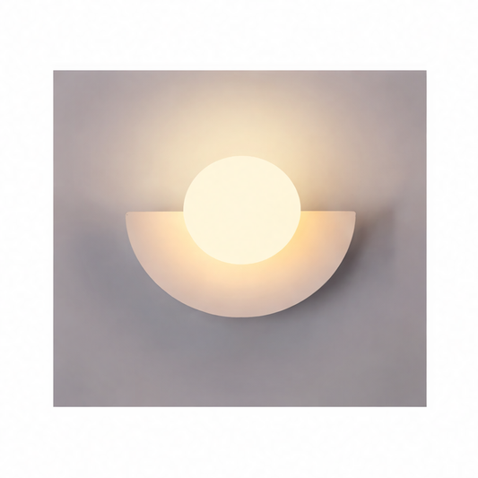 JupiGlow Modern Wall Sconce, Plastic Ball Shade with Up-and-Down LED Light, G9 Base, AC Power, 20x16 or 28x20 cm