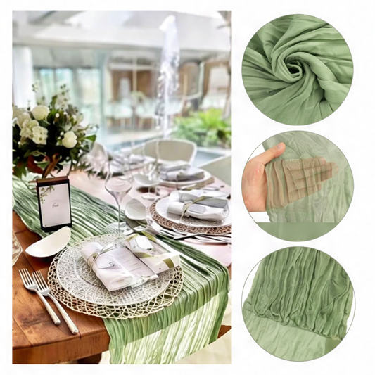JupiGlow Royal Blue Cheesecloth Table Runner, Sheer 100% Polyester Gauze for Weddings, Parties and Rustic Boho Table Decor