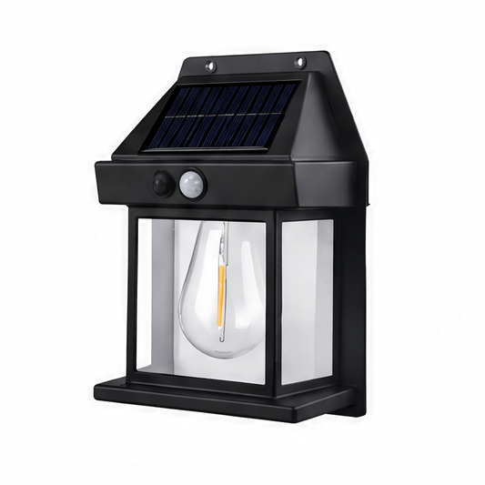 JupiGlow Solar Outdoor Wall Light, LED Security Lantern with PIR Motion Sensor, 3 Lighting Modes, 120° Detection and ABS Body