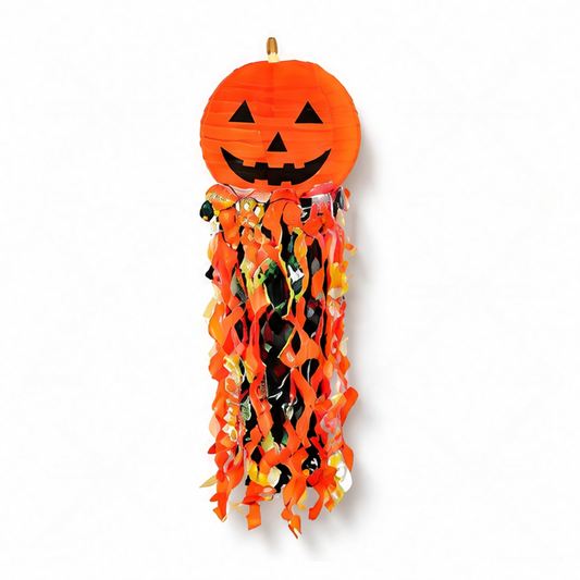JupiGlow Halloween Pumpkin Paper Lanterns, 10-Inch Hanging Decorations with Tassel Ribbon, 1PC or 3PCS for Party Décor