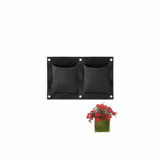 JupiGlow Vertical Wall Planter, Breathable Felt Grow Bag with 2 to 72 Pockets, Green or Black for Indoor and Outdoor Gardens