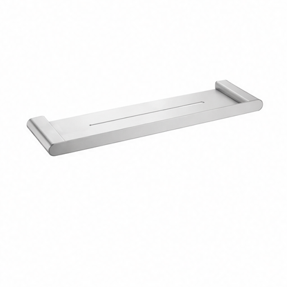 JupiGlow Brushed Stainless Steel Shower Storage Rack, Single-Tier Wall-Mounted Bathroom Shelf, Multiple Finishes