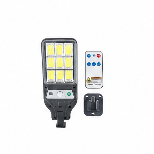 JupiGlow Solar Motion Light, 167 LED Outdoor Lamp with Remote Control, 320° Lighting, ABS Body for Garden and Garage