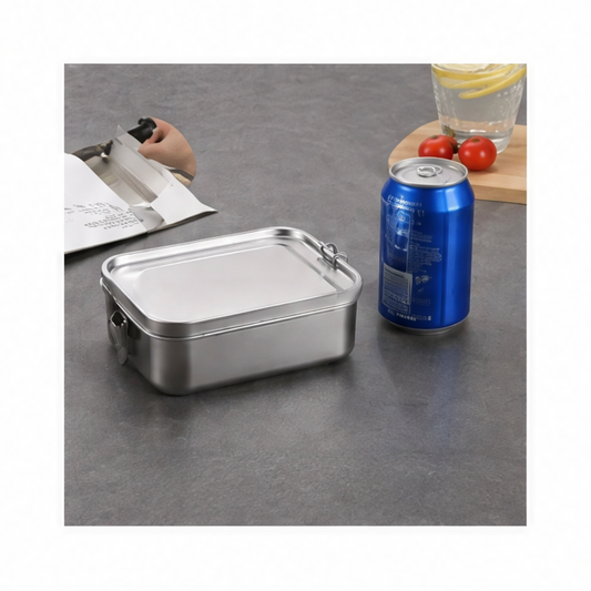 JupiGlow Stainless Steel Bento Box, Rectangular Lunch and Food Storage Container with 850ml, 1200ml or 2400ml Capacity Options