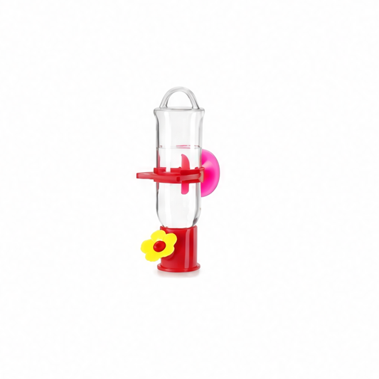 JupiGlow Window Hummingbird Feeder, Suction Cup Mount, Clear Viewing, Ant-Resistant Design for Indoor Birdwatching