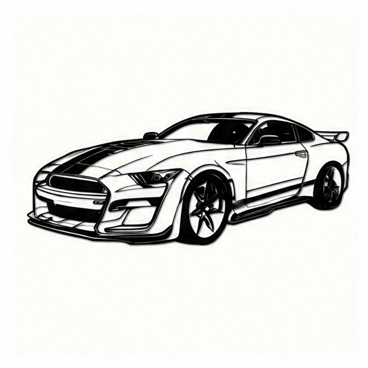 JupiGlow Art Deco Metal Car Wall Sculpture, Unique Sports Car Design for Garage Décor, Automotive Displays and Enthusiast Gifts