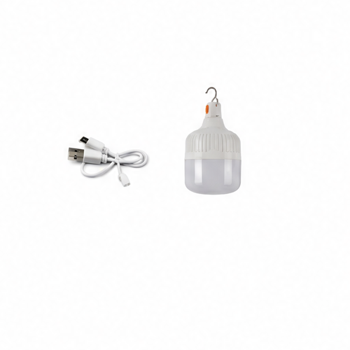 JupiGlow Rechargeable LED Camping Lantern, 3 Brightness Modes, USB Charging, PC Body, White Light, 20W–200W Portable Options