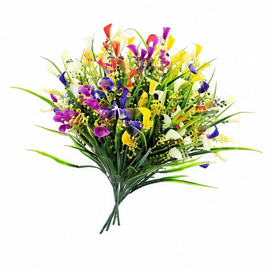 JupiGlow Artificial Calla Lily Flowers, UV-Resistant Plastic Faux Bouquet, Adjustable Branches, 10 or 20 Pcs for Indoor Outdoor Décor