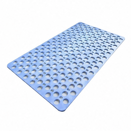 JupiGlow Non-Slip Bath Mat, Rubber Shower and Tub Mat with Suction Cups and Drain Holes, 75 x 43 cm, Multiple Colors
