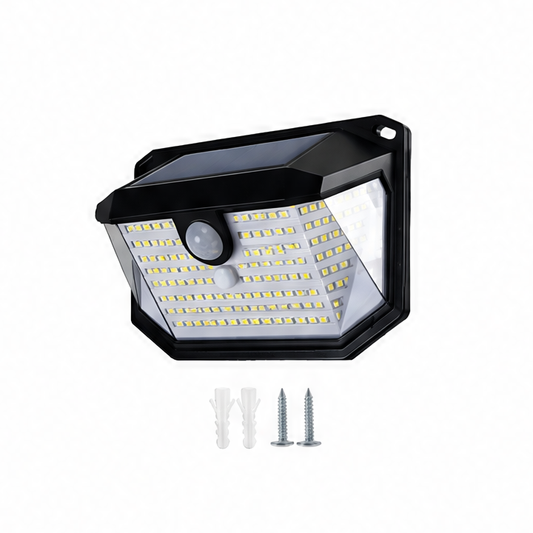 JupiGlow 176-LED Solar Motion Sensor Light, Remote Control, 270° Illumination, 3 Modes and 4000mAh Battery