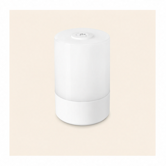JupiGlow Rechargeable LED Bedside Lamp, Touch Dimming, Round ABS Design, Remote or Non-Remote Option, 5V Night Light for Bedroom