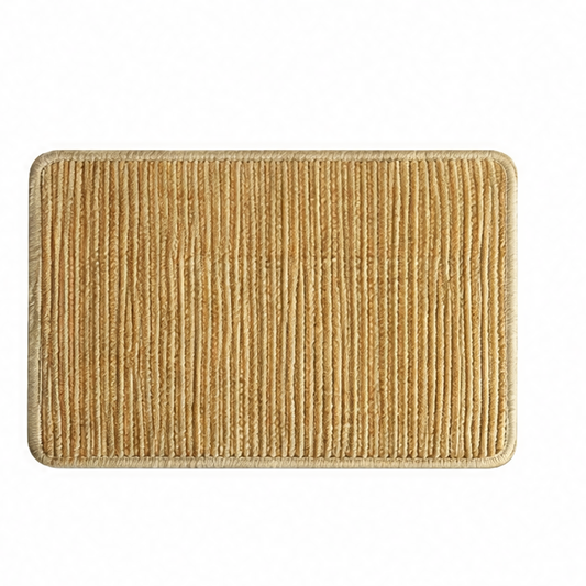 JupiGlow Jute Rug Floor Mat, Flatweave Japanese-Style Design, Edge-Locked Finish, Optional Anti-Slip Bottom for Home