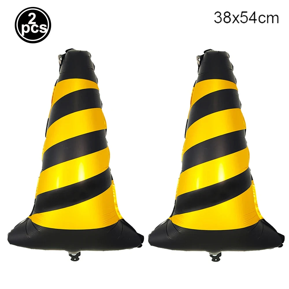 Construction Truck Party Tablecloth and Table Runner, Plastic Birthday Table Decor for Excavator-Themed Celebrations - product view 4