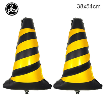 Construction Truck Party Tablecloth and Table Runner, Plastic Birthday Table Decor for Excavator-Themed Celebrations - product view 4