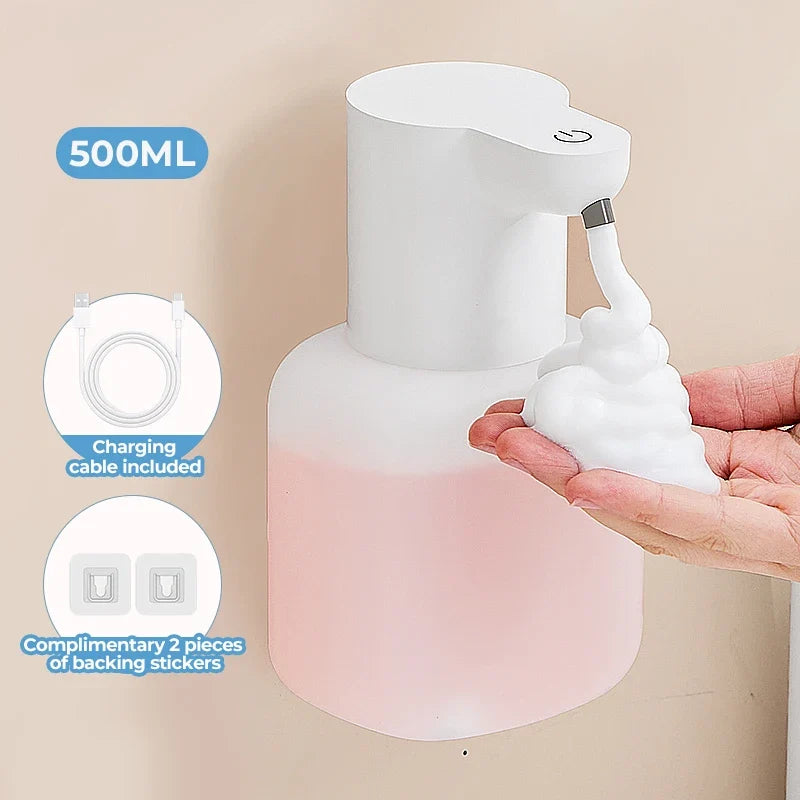 Automatic Foam Soap Dispenser, 500 ml Wall-Mounted Sensor Hand Washer, Lithium-Battery Powered, Multiple Models - product view 1