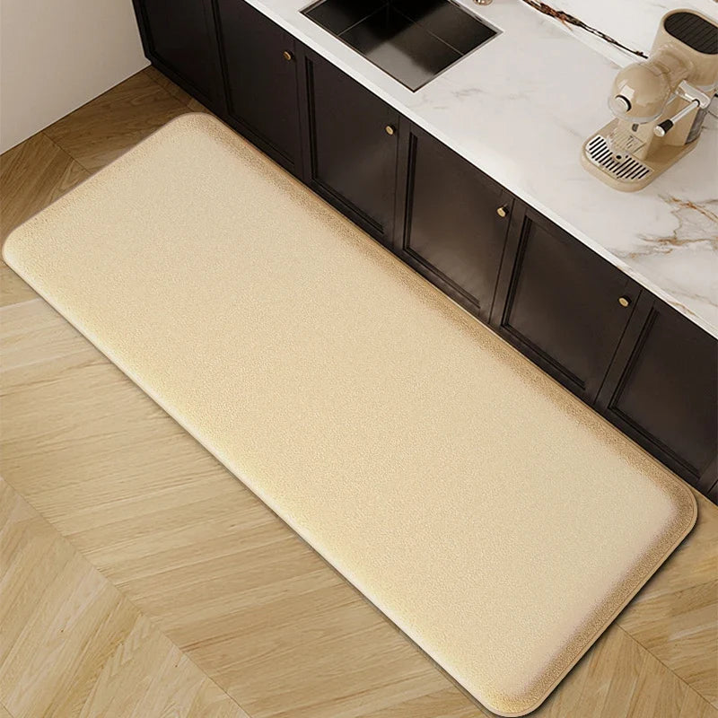 Striped Kitchen Floor Mat, Thickened Polyester, PVC Backing, Absorbent Non-Slip Runner for Bathroom, Bedroom and Kitchen - product view 5