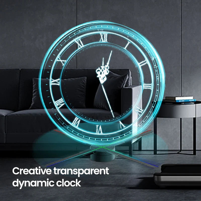 Modern Digital Projector Wall Clock, Circular Plastic LED Design with Swingable LUMINOVA Feature and 14–65cm Sheet Sizes - product view 2