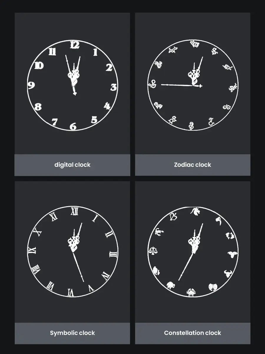 Modern Digital Projector Wall Clock, Circular Plastic LED Design with Swingable LUMINOVA Feature and 14–65cm Sheet Sizes - product view 6