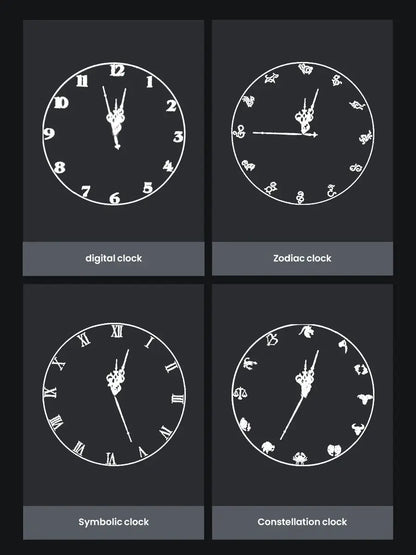 Modern Digital Projector Wall Clock, Circular Plastic LED Design with Swingable LUMINOVA Feature and 14–65cm Sheet Sizes - product view 6