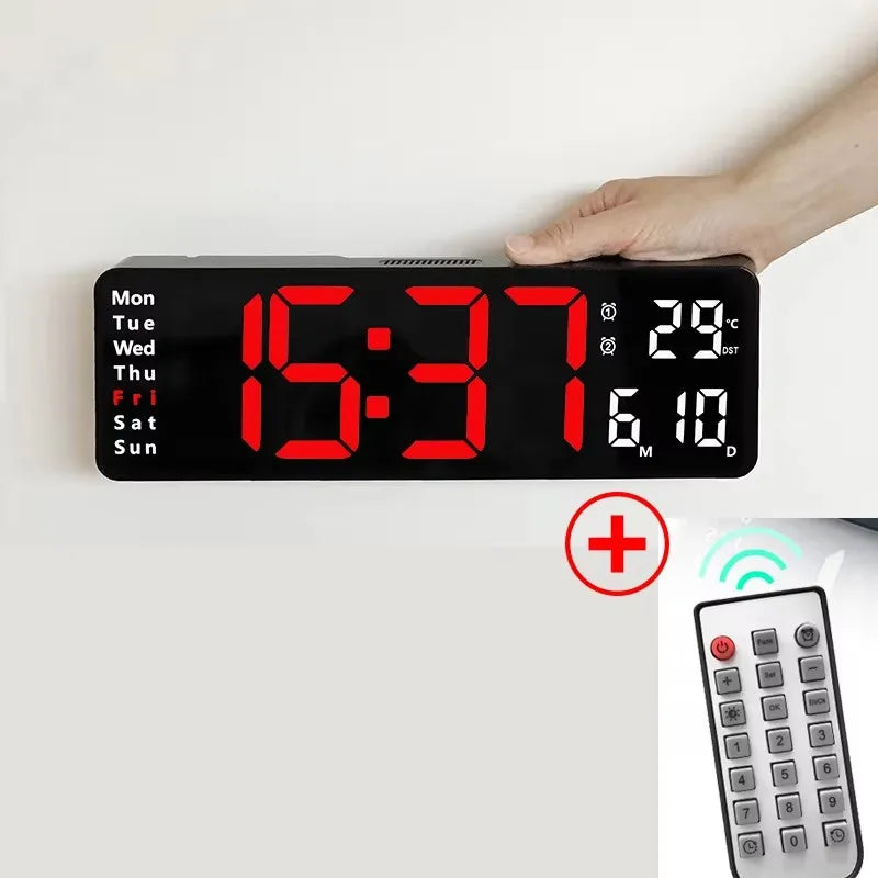 modern digital wall clock - product view 3