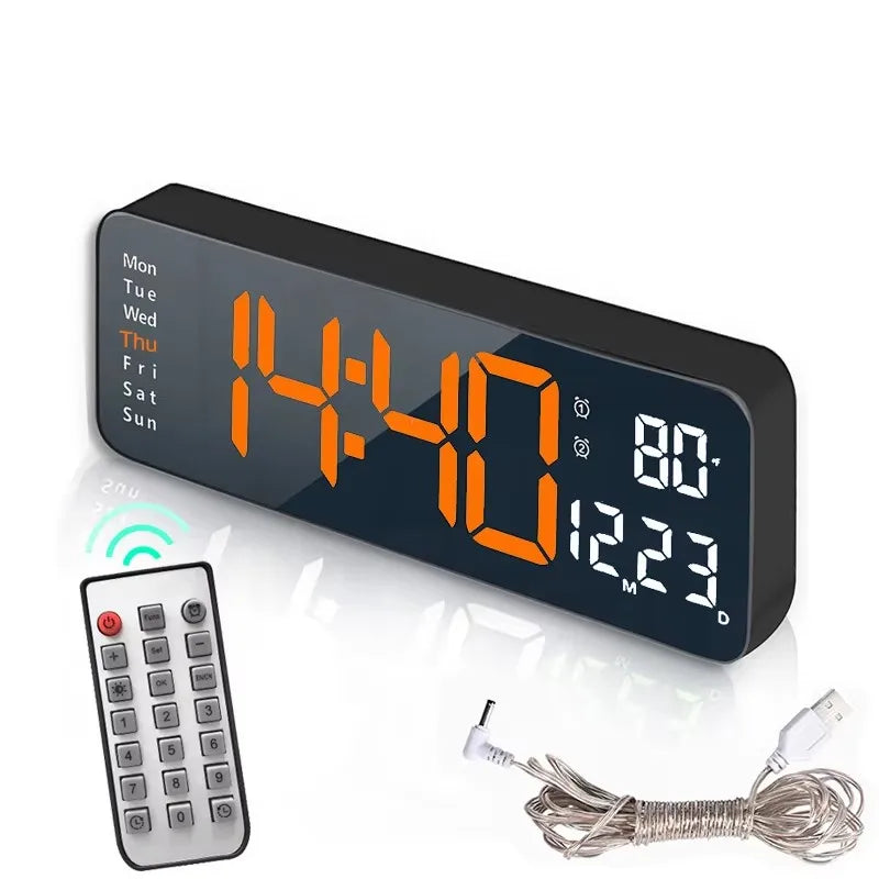 modern digital wall clock - product view 4
