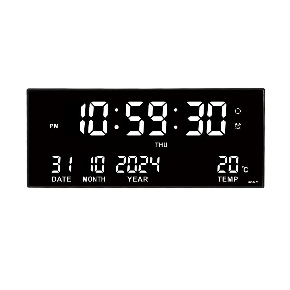modern digital wall clock - product view 4