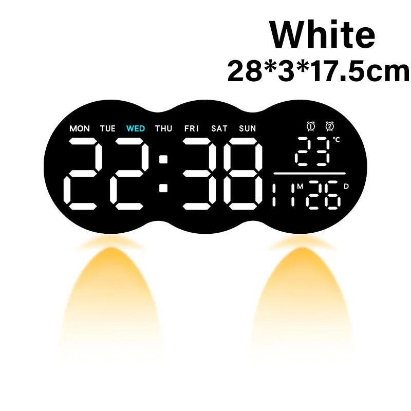 modern digital wall clock - product view 3