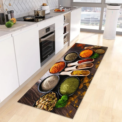 Scandinavian Kitchen Mat, Machine-Made Printed Polyester Rug, Fade-Resistant Non-Slip Floor Mat in Multiple Sizes - product view 5