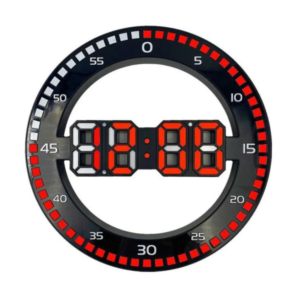modern digital wall clock - product view 3