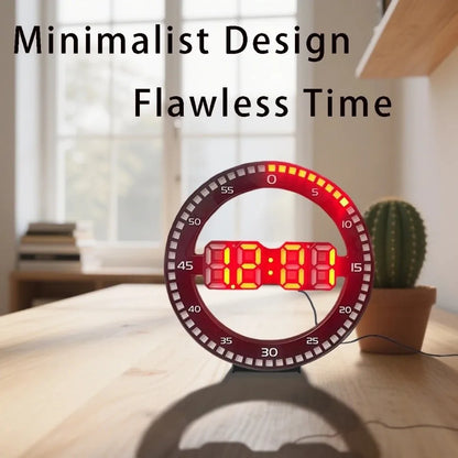 Modern LED Digital Wall Clock, 12.09-Inch Luminous Display, Silent Electronic Design, With or Without Seconds - product view 5